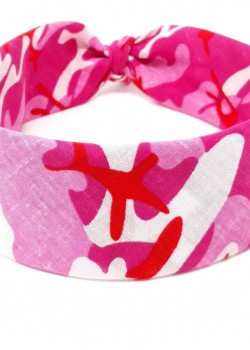 Бандана кърпа за глава Bandana в розов камуфлаж