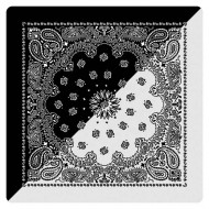 Кърпа за глава бандана Bandana в два цвята - черно-бяла
