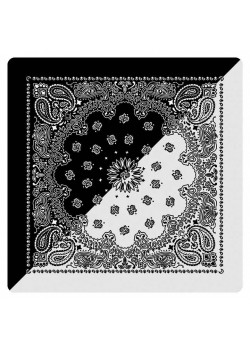 Кърпа за глава бандана Bandana в два цвята - черно-бяла