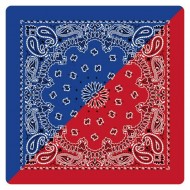 Кърпа за глава бандана Bandana в два цвята - синьо-червено