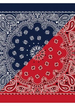 Кърпа за глава бандана Bandana в два цвята - тъмносиньо-червено