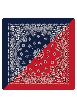 Кърпа за глава бандана Bandana в два цвята - тъмносиньо-червено