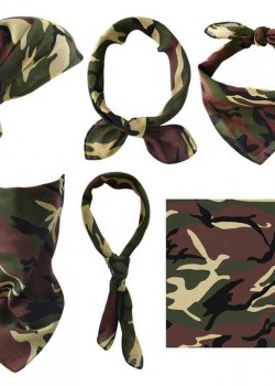 Кърпа за глава бандана Bandana в зелен камуфлаж