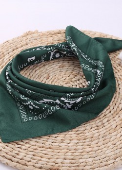 Бандана кърпа за глава Bandana в маслено зелен цвят