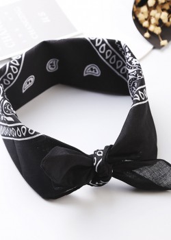 Бандана кърпа за глава Bandana в черен цвят