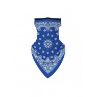 Бандана маска с уши в синьо Band Flowers