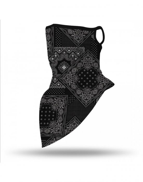 Бандана маска с уши в черно Bandana Bestseller Design, Бандани маски с уши - Bandana.bg