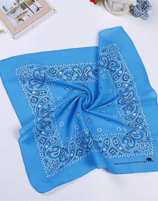 Бандана кърпа за глава New Bandana в светлосин цвят, Бандани кърпи - Bandana.bg