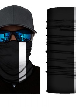 Мултифункционален шал бандана за глава в черен цвят