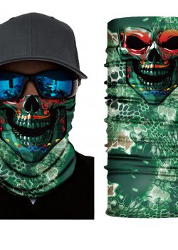 Мултифункционален шал бандана в зелено Зверче