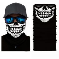 Мултифункционален шал бандана черна с череп