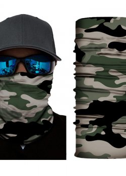 Мултифункционален шал бандана в зелен камуфлаж