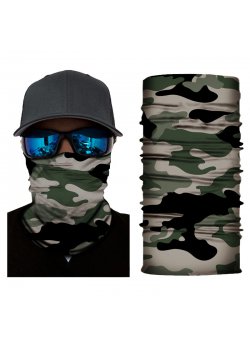 Мултифункционален шал бандана в зелен камуфлаж