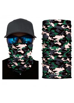 Мултифункционален шал бандана в зелен камуфлаж 210