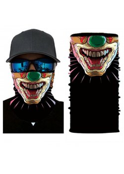Мултифункционален шал бандана черна клоун