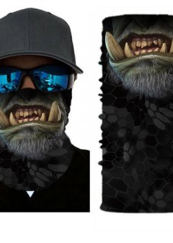 Мултифункционален шал бандана черна Лошата захапка