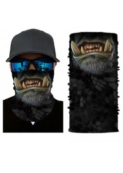 Мултифункционален шал бандана черна Лошата захапка