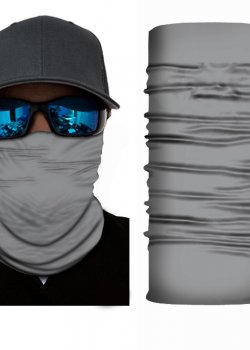 Мултифункционален шал бандана изчистен сив цвят