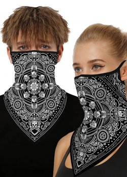 Бандана маска с уши в изчистен бял цвят