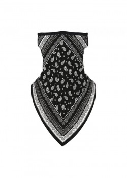 Бандана маска с уши в черно Band Design Black