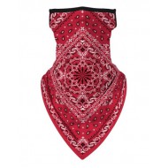 Бандана маска с уши в червено MOB 