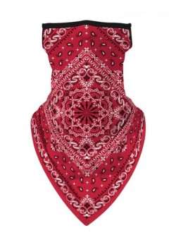 Бандана маска с уши в червено MOB 