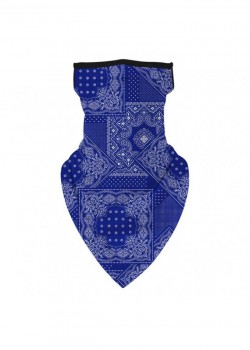 Бандана маска с уши в синьо Bandana Design