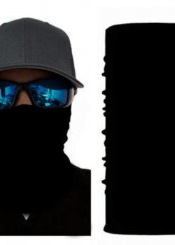 Мултифункционален шал бандана за глава в изчистен черен цвят