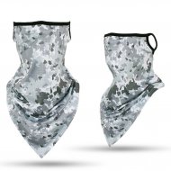 Бандана с уши в сив камуфлаж Camo Grey