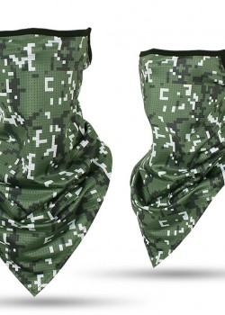 Бандана с уши в зелен камуфлаж New Camo Green
