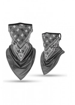 Бандана маска с уши в сив цвят Band Bestseller