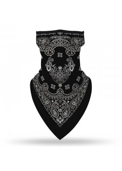 Бандана маска с уши в черно Design Banda