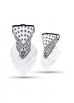 Бандана маска с уши в бял цвят Band Bestseller