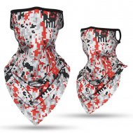 Бандана маска с уши в бял камуфлаж Bandana