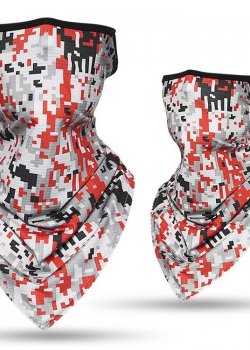 Бандана маска с уши в бял камуфлаж Bandana