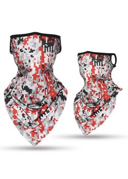 Бандана маска с уши в бял камуфлаж Bandana