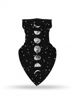 Бандана маска с уши нов дизайн Пълнолуние