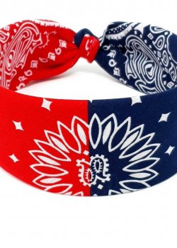 Кърпа за глава бандана Bandana в два цвята - тъмносиньо-червено