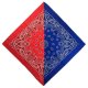Кърпа за глава бандана Bandana в два цвята - синьо-червено, Бандани кърпи - Bandana.bg