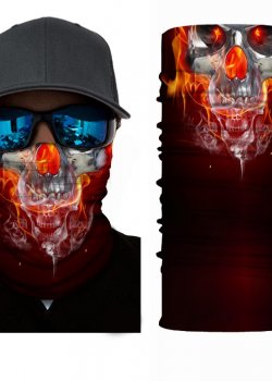Шал бандана за глава Горящ Череп