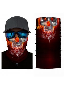 Шал бандана за глава Горящ Череп