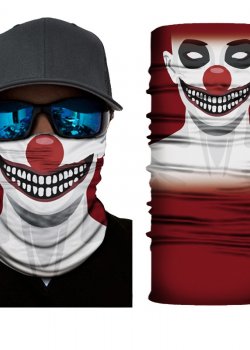 Шал бандана за глава в червен цвят Клоунът