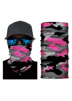Бандана шал бъф в розов камуфлаж HoodStyle Bandana Buff
