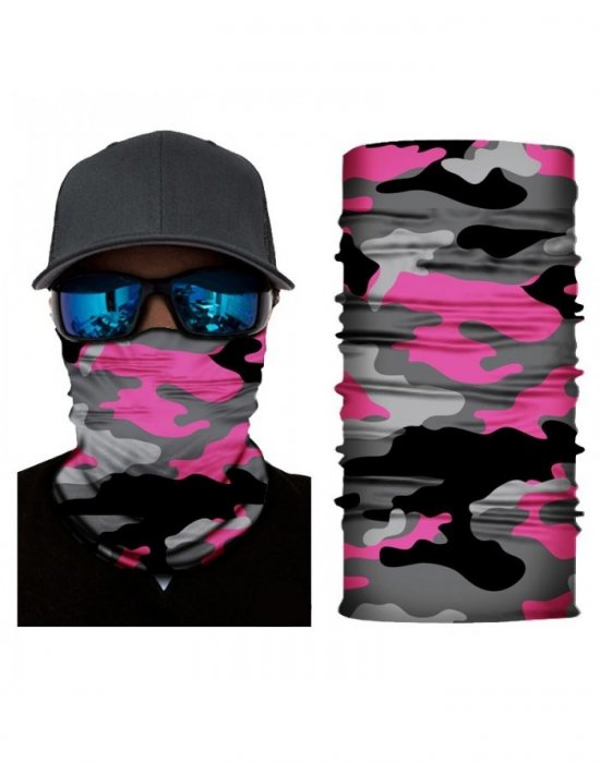 Бандана шал бъф в розов камуфлаж HoodStyle Bandana Buff, Бандани шал - Bandana.bg