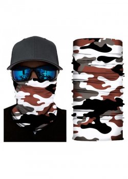 Бандана шал бъф в кафяв камуфлаж HoodStyle Bandana Buff
