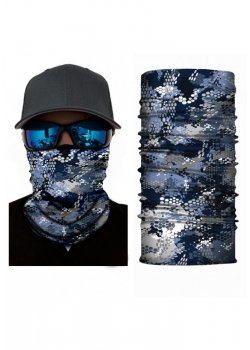 Бандана шал бъф змийска кожа синя HoodStyle Bandana Buff