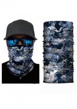 Бандана шал бъф змийска кожа синя HoodStyle Bandana Buff