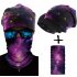 Комплект бийни шапка и бандана шал PURPLE STARRY SKY