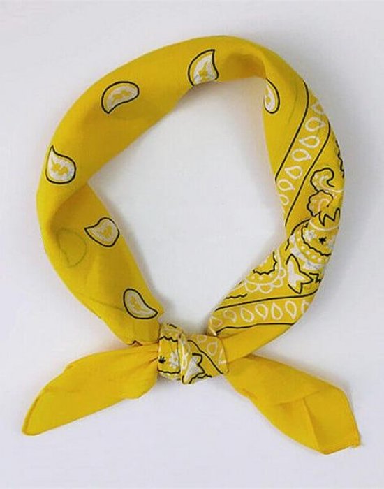 Бандана кърпа за глава Bandana в жълт цвят, Бандани кърпи - Bandana.bg