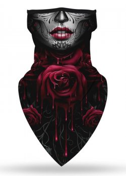 Бандана маска с уши Тайнствената роза